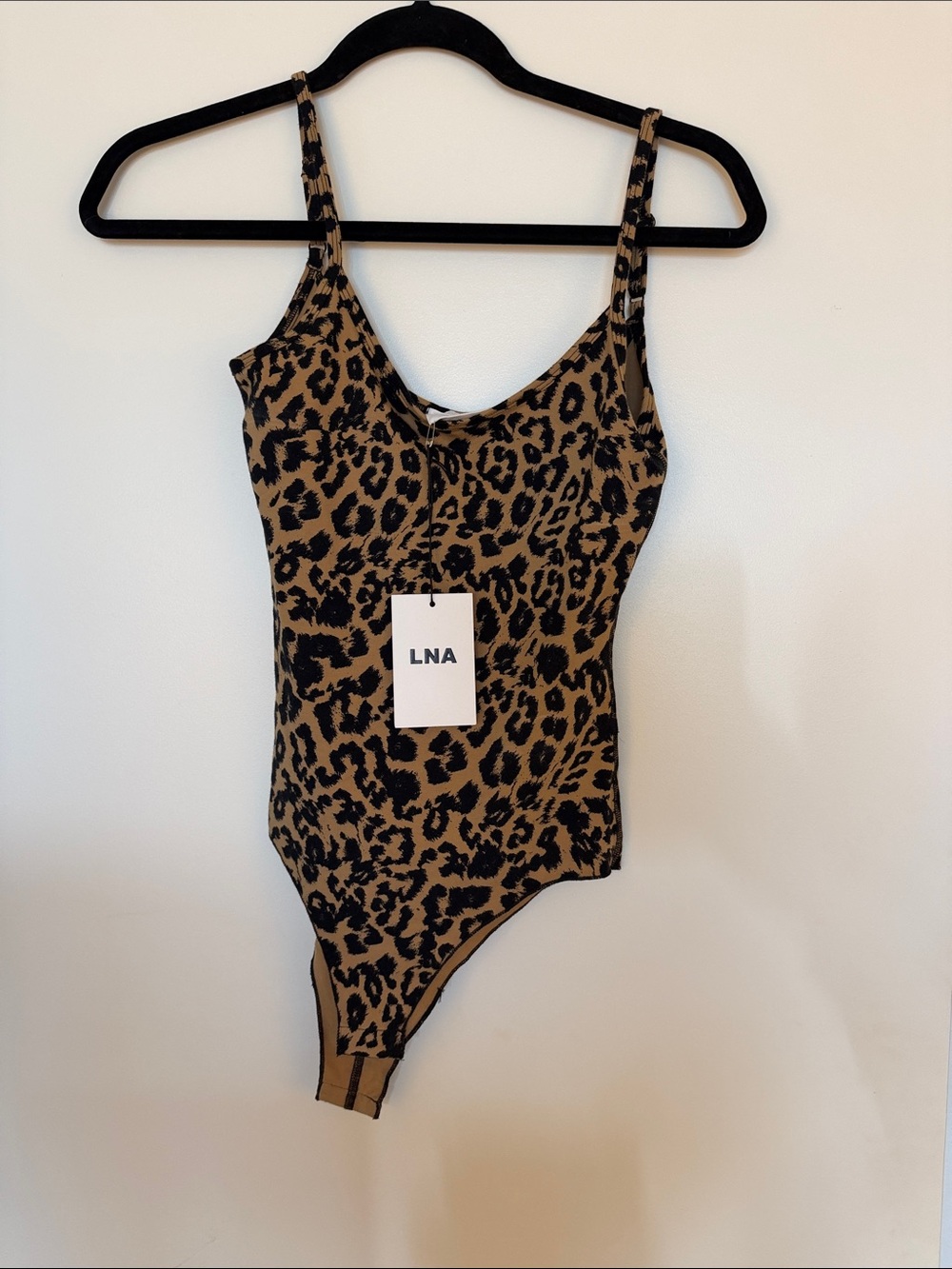 LNA Leopard-Print Kids One-Piece in Brown and Black